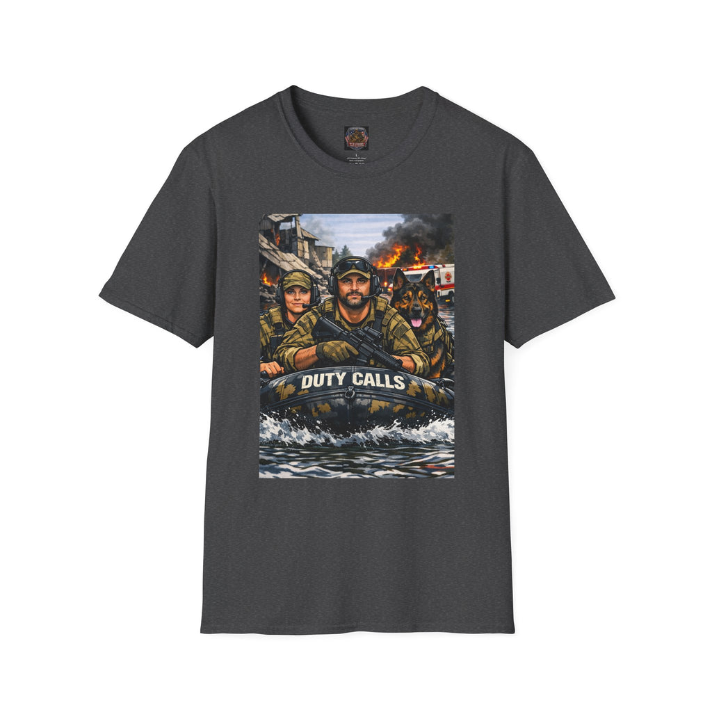 T-Shirt — "Duty Calls" First Responder Rescue Scene