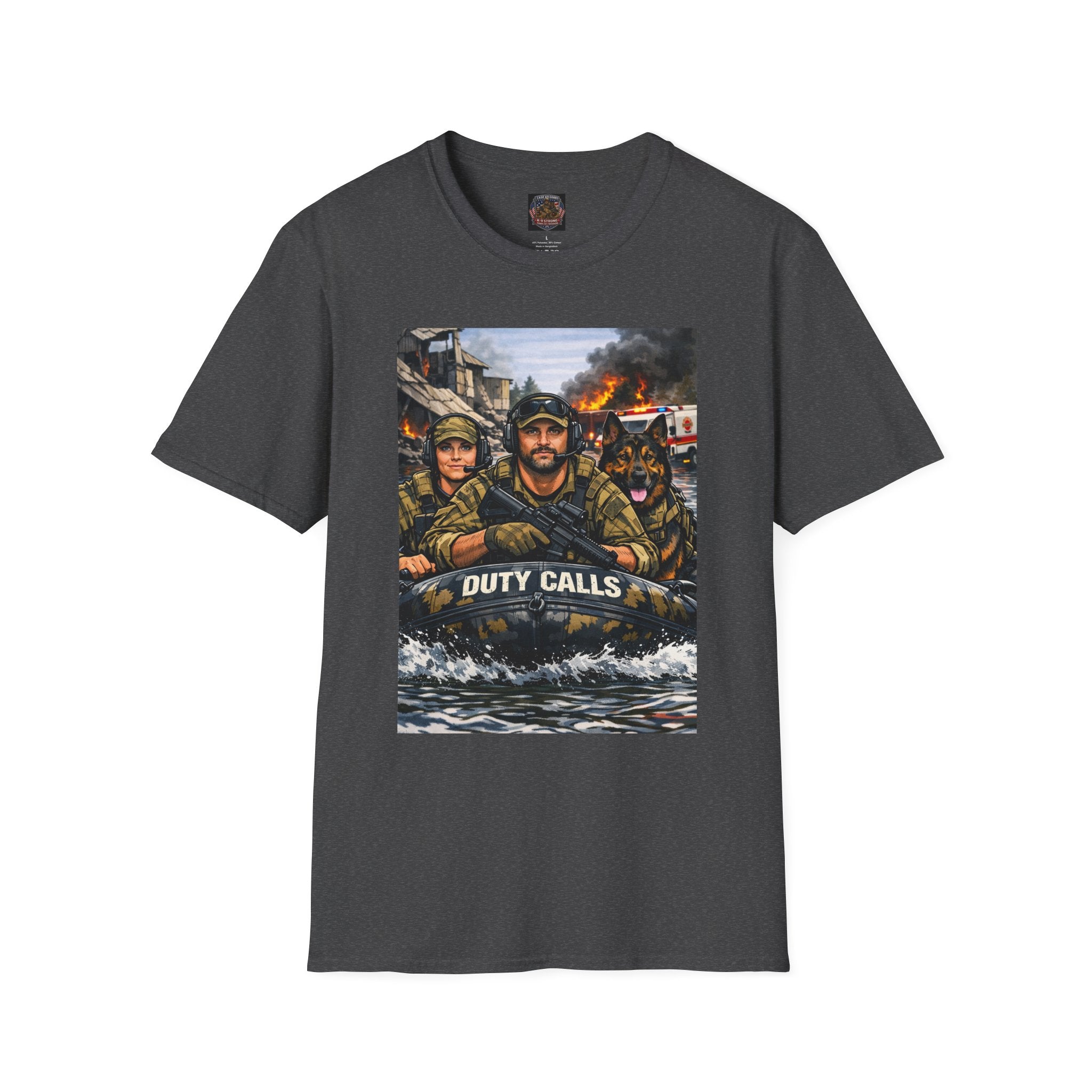 T-Shirt — "Duty Calls" First Responder Rescue Scene