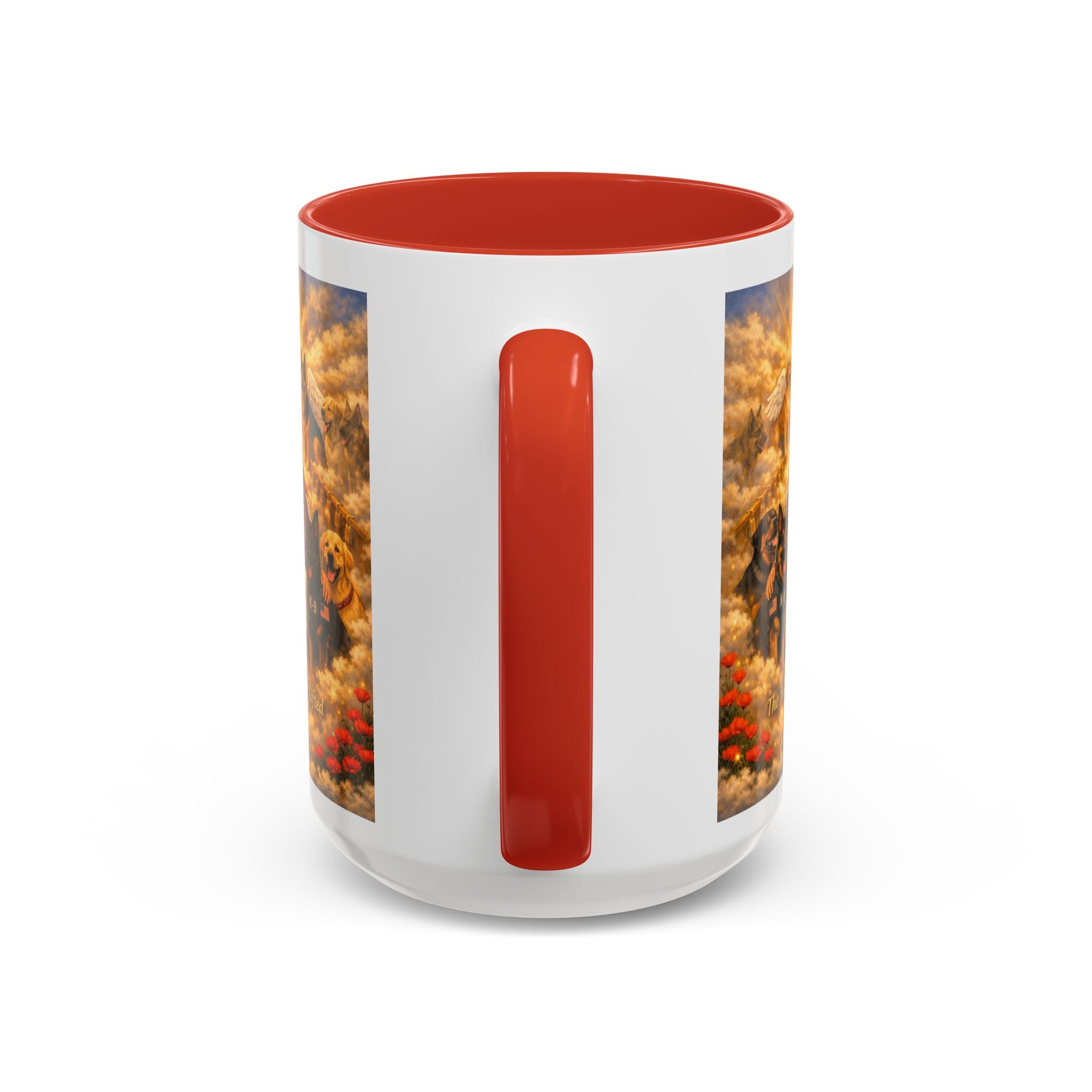 Christian Dog Memorial Coffee Mug — “The Fallen Are Lifted” Accent 11/15oz