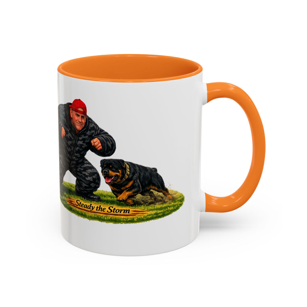 Steady the Storm Rottweiler & Handler Coffee Mug — Dog Lover Gift (11oz/15oz)