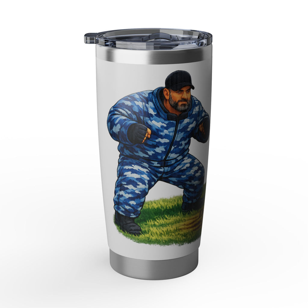 20oz Tumbler — "The Brindle Goes First" K9 Handler Travel Mug