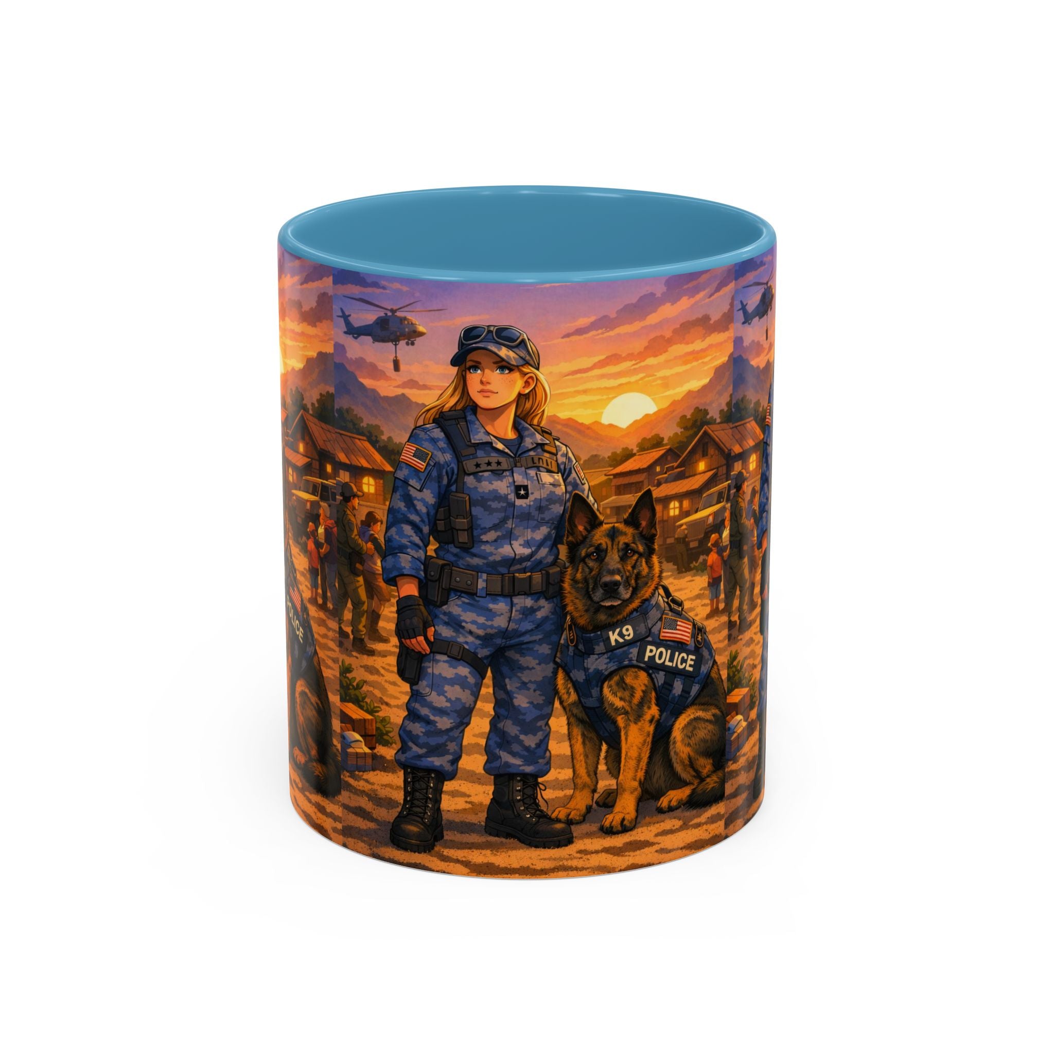 Police K9 Unit Coffee Mug — Female Officer & K9 Tribute (11/15oz)