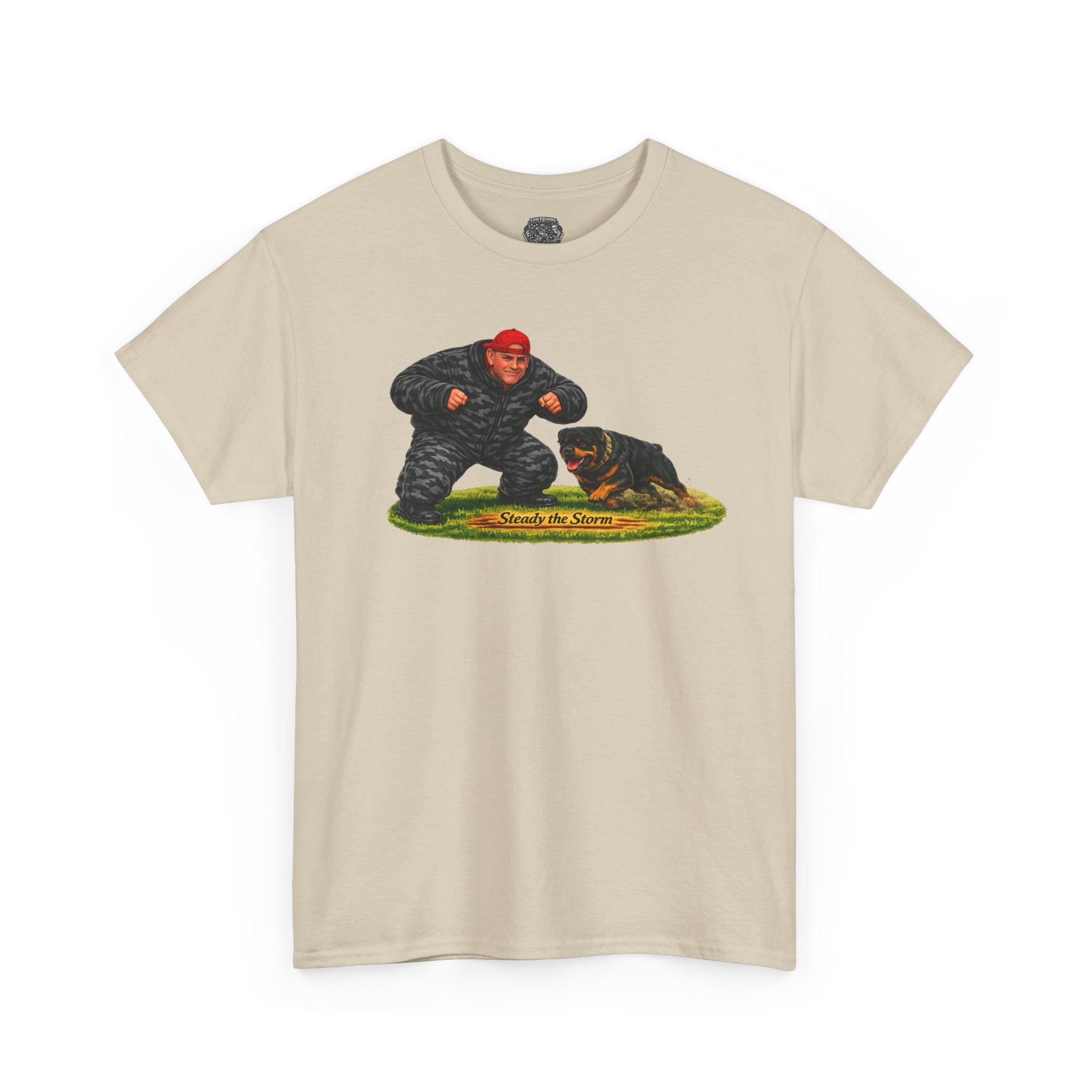 Cotton T-Shirt — "Military K-9 Training Day Rottweiler Graphic