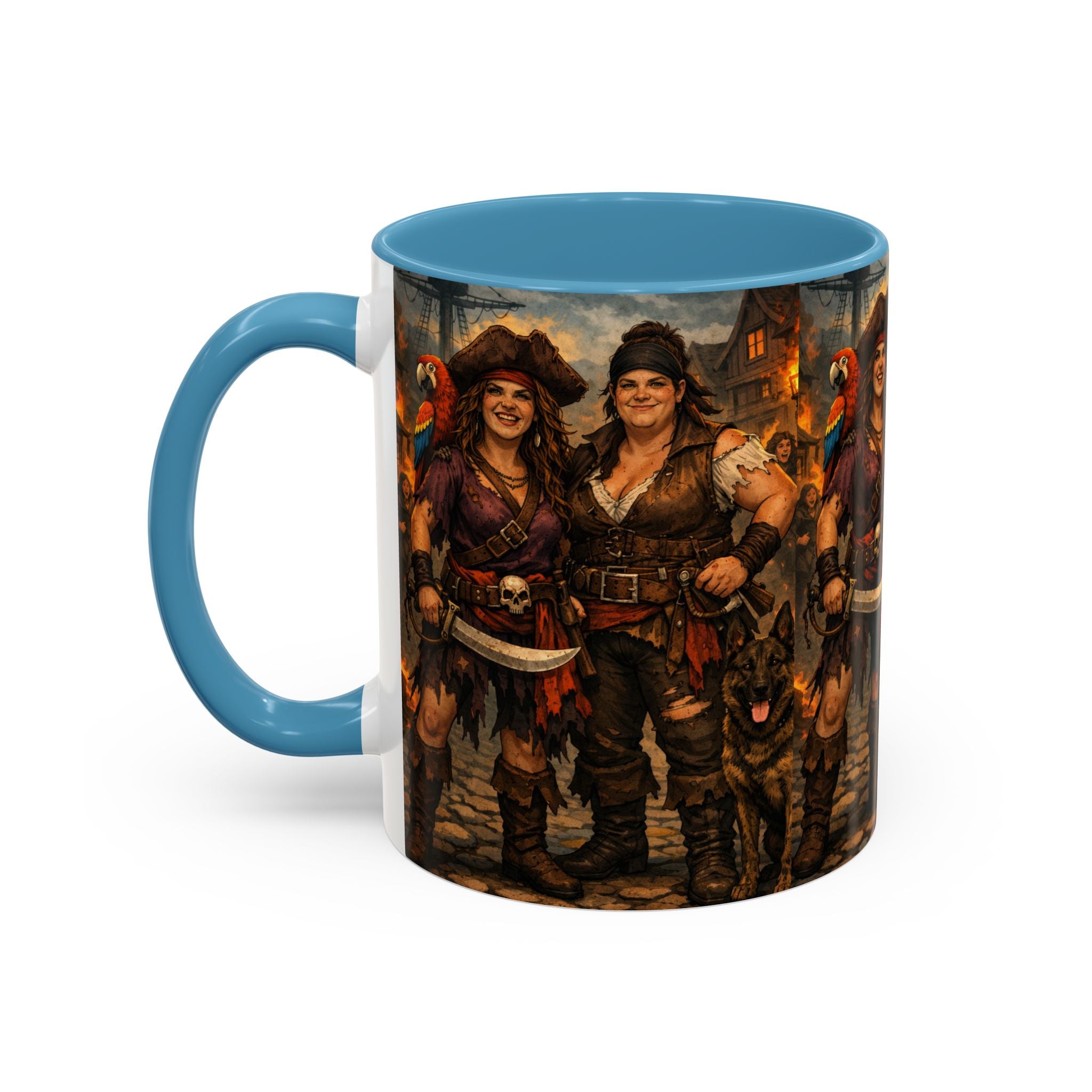 Pirate Family Coffee Mug — Fantasy Buccaneer Artwork 11/15oz