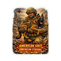 American Grit K9 Soldier Magnet — Military Tribute Custom Shape