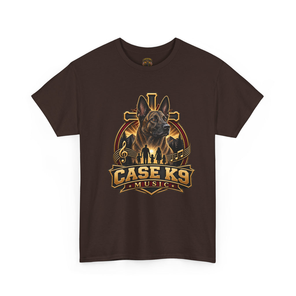 CASE K9 Music Graphic Tee — German Shepherd K9 Logo Shirt