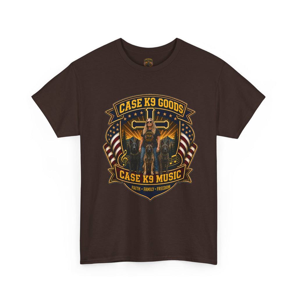 Case K9 Music T-Shirt — Vintage K9 Handler Military American Flag Tee
