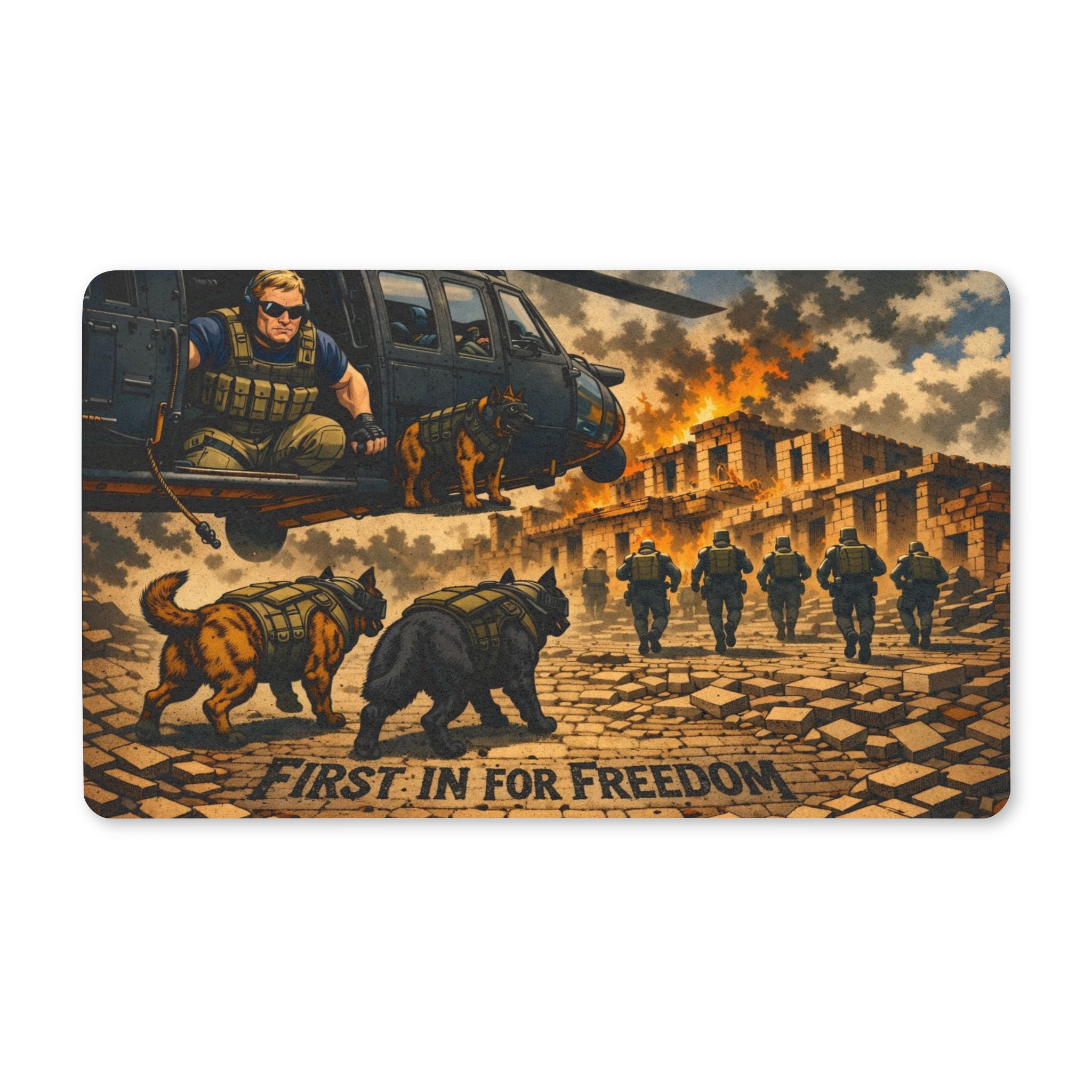 Doormat — First In For Freedom K9 Military Welcome Mat