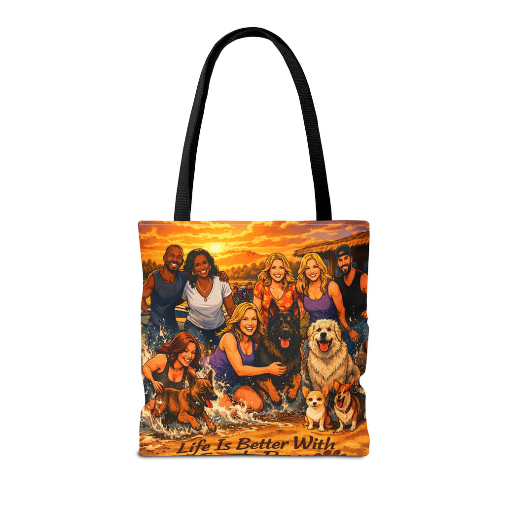 Tote Bag — "Life Is Better With Sandy Paws" Beach Dog Lovers Tote