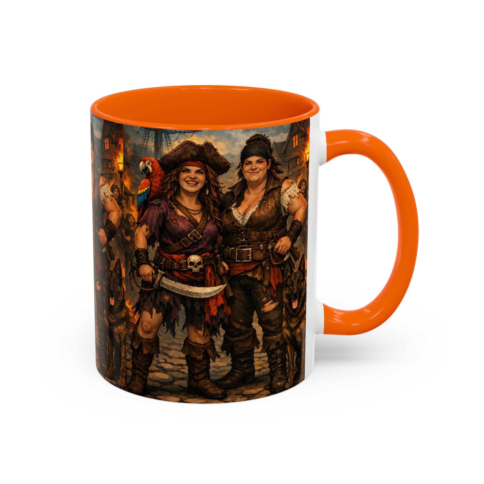 Pirate Family Coffee Mug — Fantasy Buccaneer Artwork 11/15oz