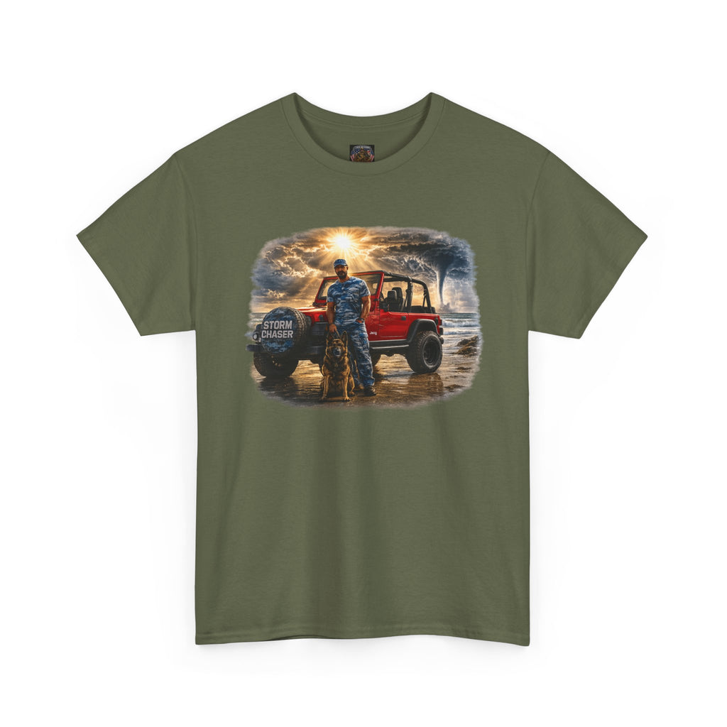 Storm Chaser Sunset T-Shirt — Off-Road Camping Adventure Graphic Tee