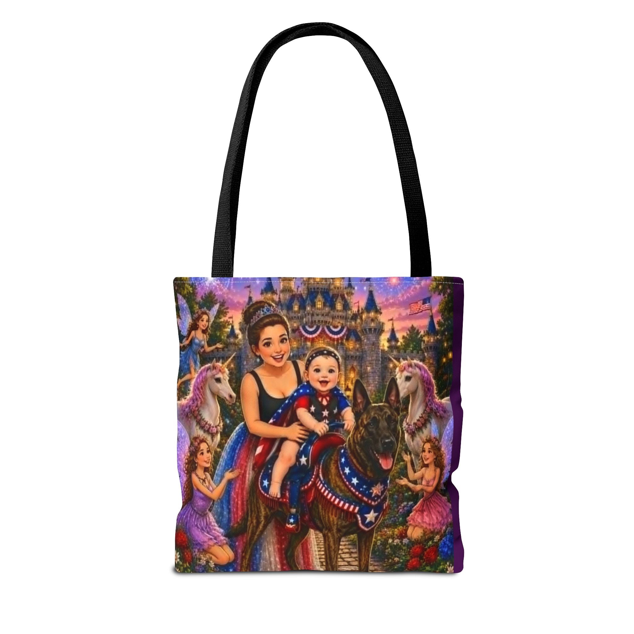 Patriotic Fairy Tale Tote — Mom & Baby Castle Print