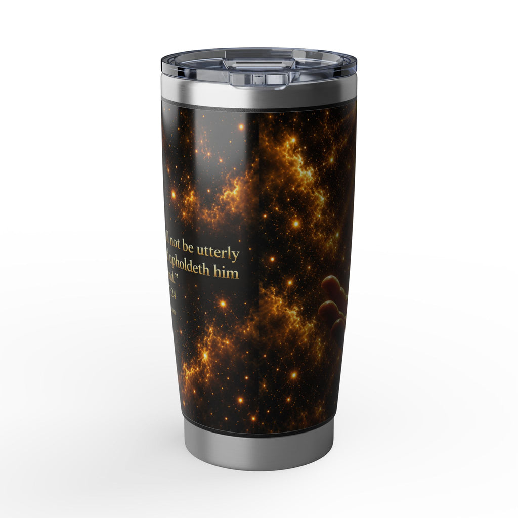 Inspirational Cosmic Tumbler – "Though I Walk Through Fire" 20oz Travel Mug