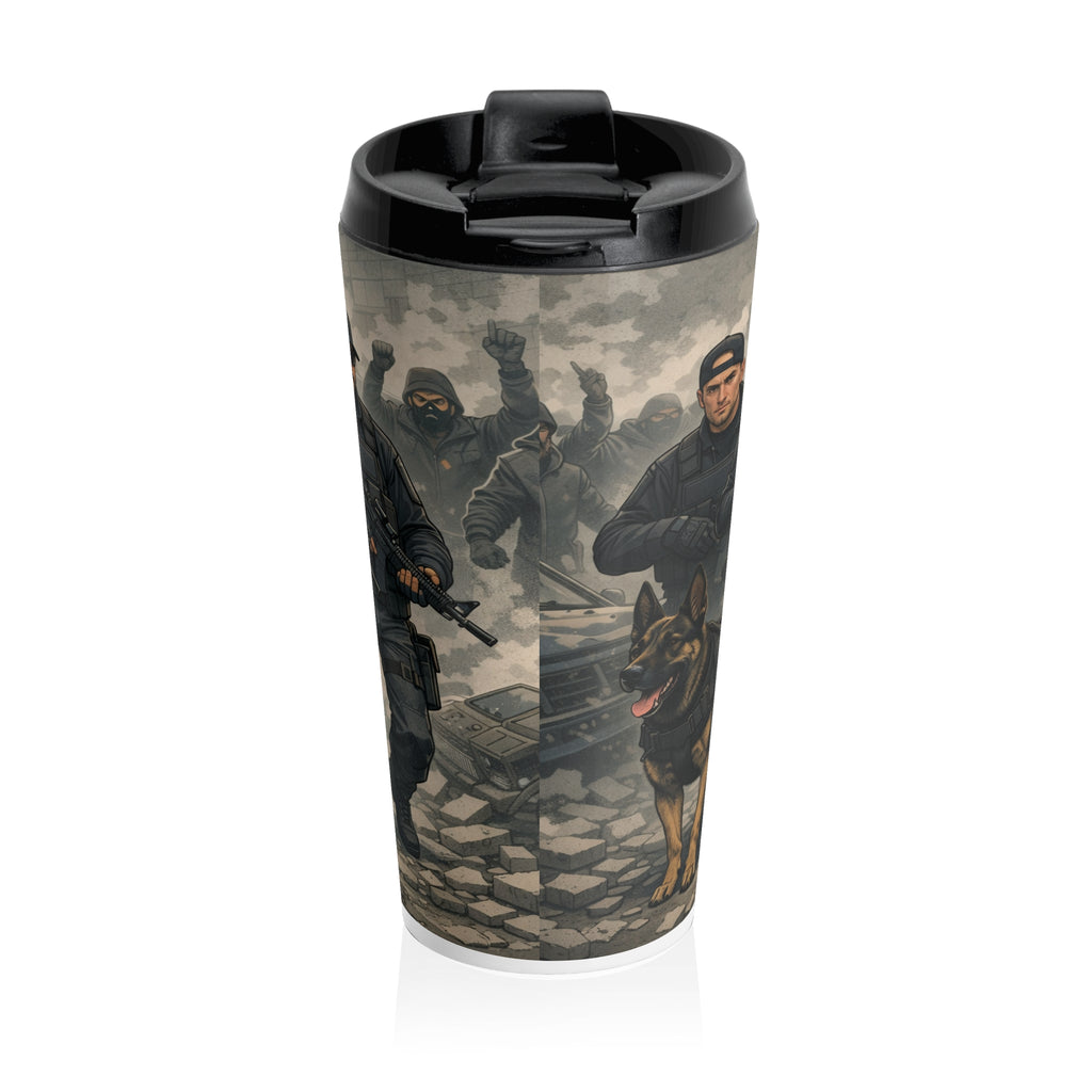 Tactical Team Stainless Steel Travel Mug — Military K9 Veteran Coffee Tumbler