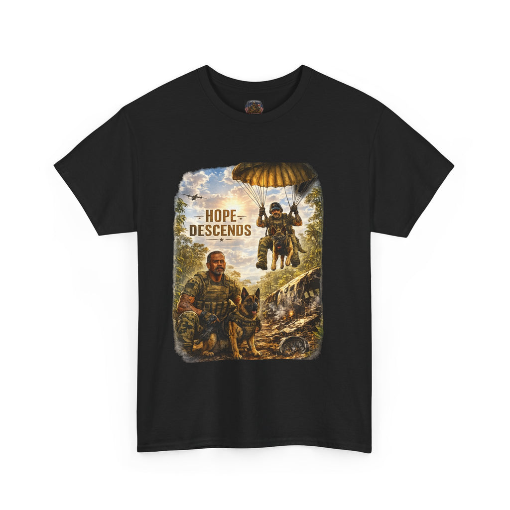 Unisex Heavy Cotton Tee Military K-9 Rescue