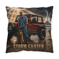 Storm Chaser Outdoor Pillow — Jeep & K9 Adventure Decorative Cushion