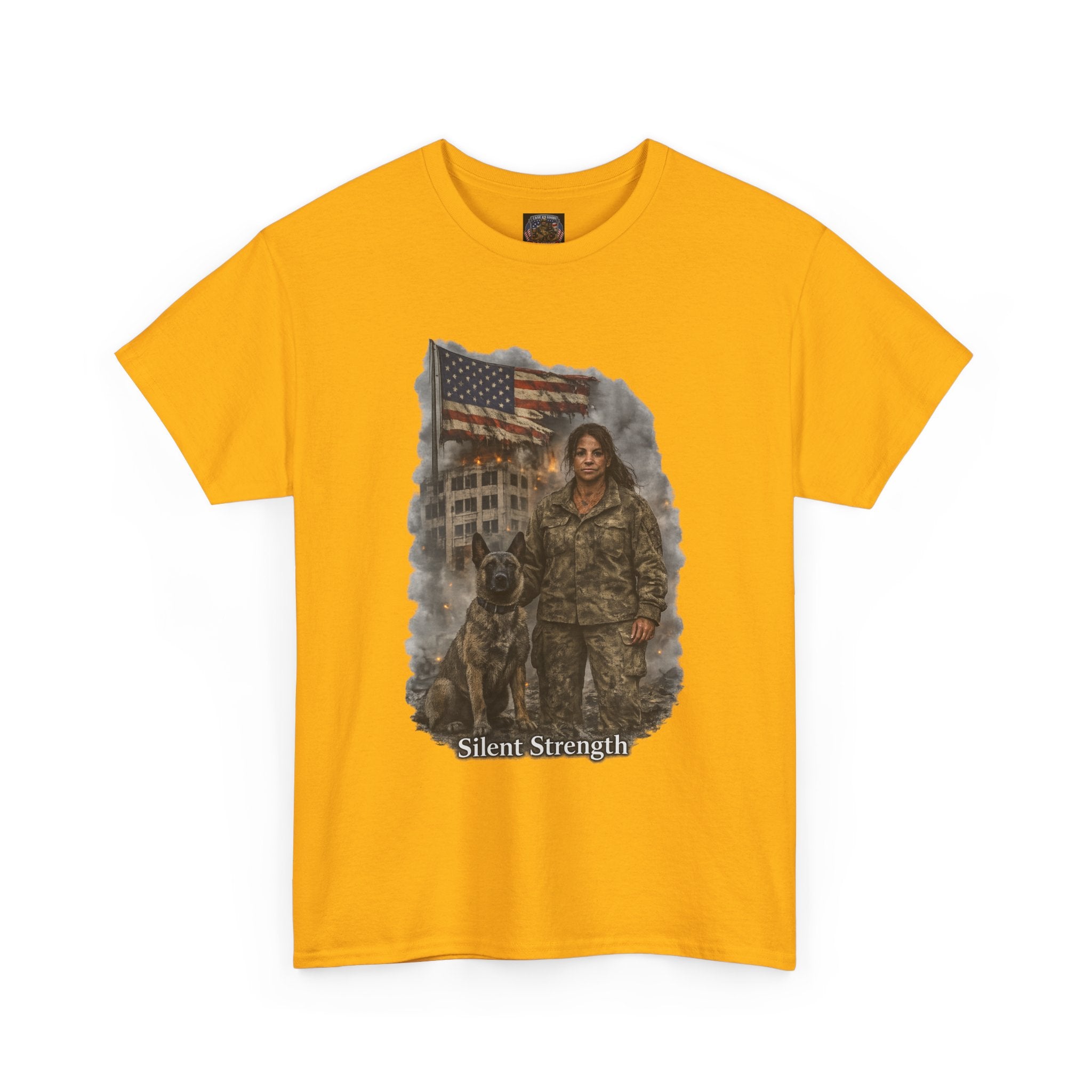Military K9 Tribute T-Shirt — 'Silent Strength' Veteran & Service Dog Tee