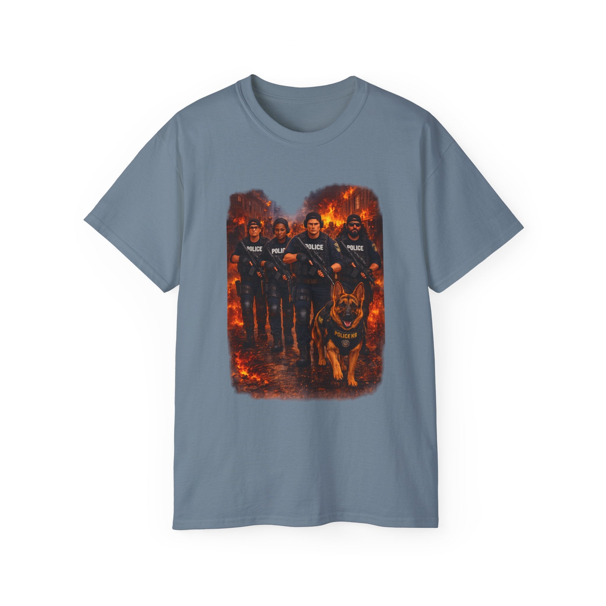 Police K9 Unit Tee — Firestorm Patrol Graphic Shirt