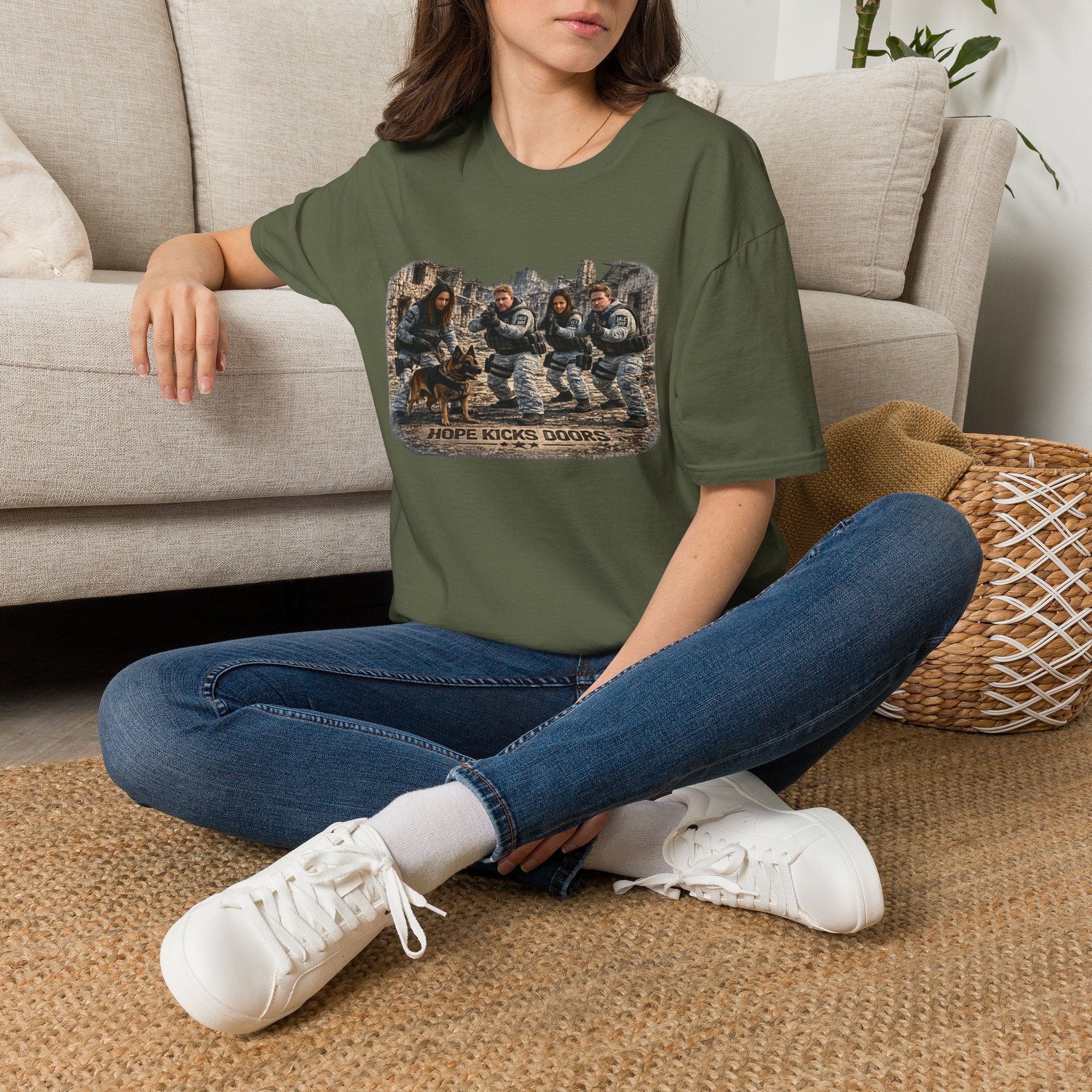 Military K-9 Team T-Shirt — Soldiers & Working Dog Squad Design