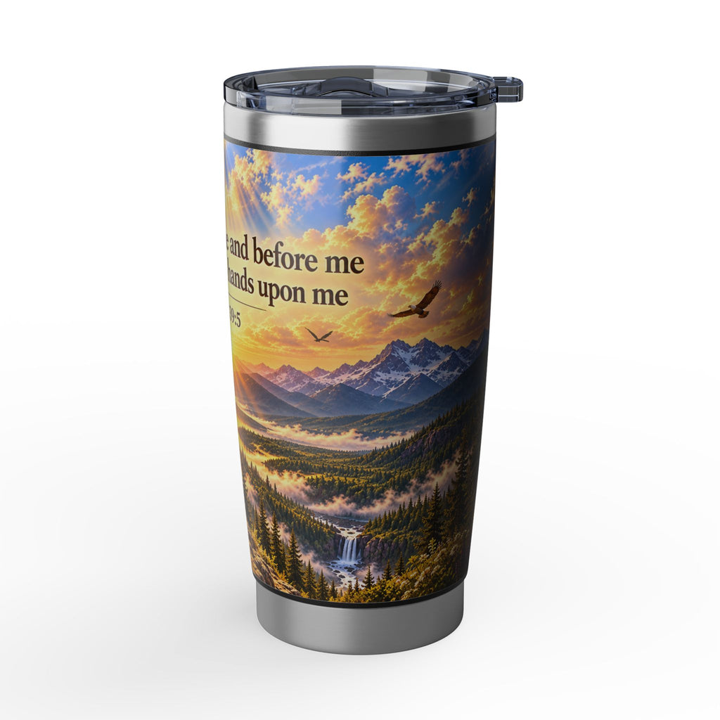 Psalm 139:5 Landscape Tumbler — Christian Inspirational Travel Mug