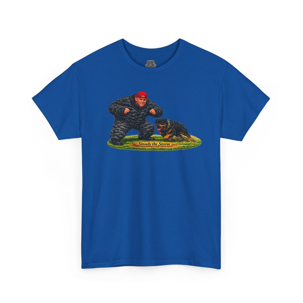 Cotton T-Shirt — "Military K-9 Training Day Rottweiler Graphic