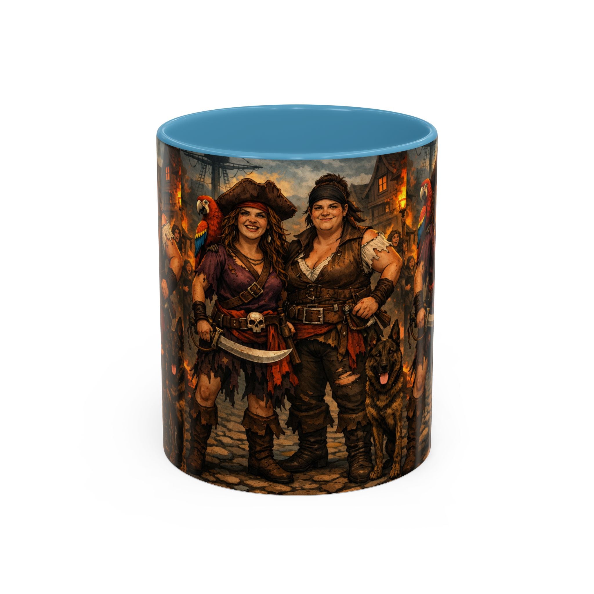 Pirate Family Coffee Mug — Fantasy Buccaneer Artwork 11/15oz