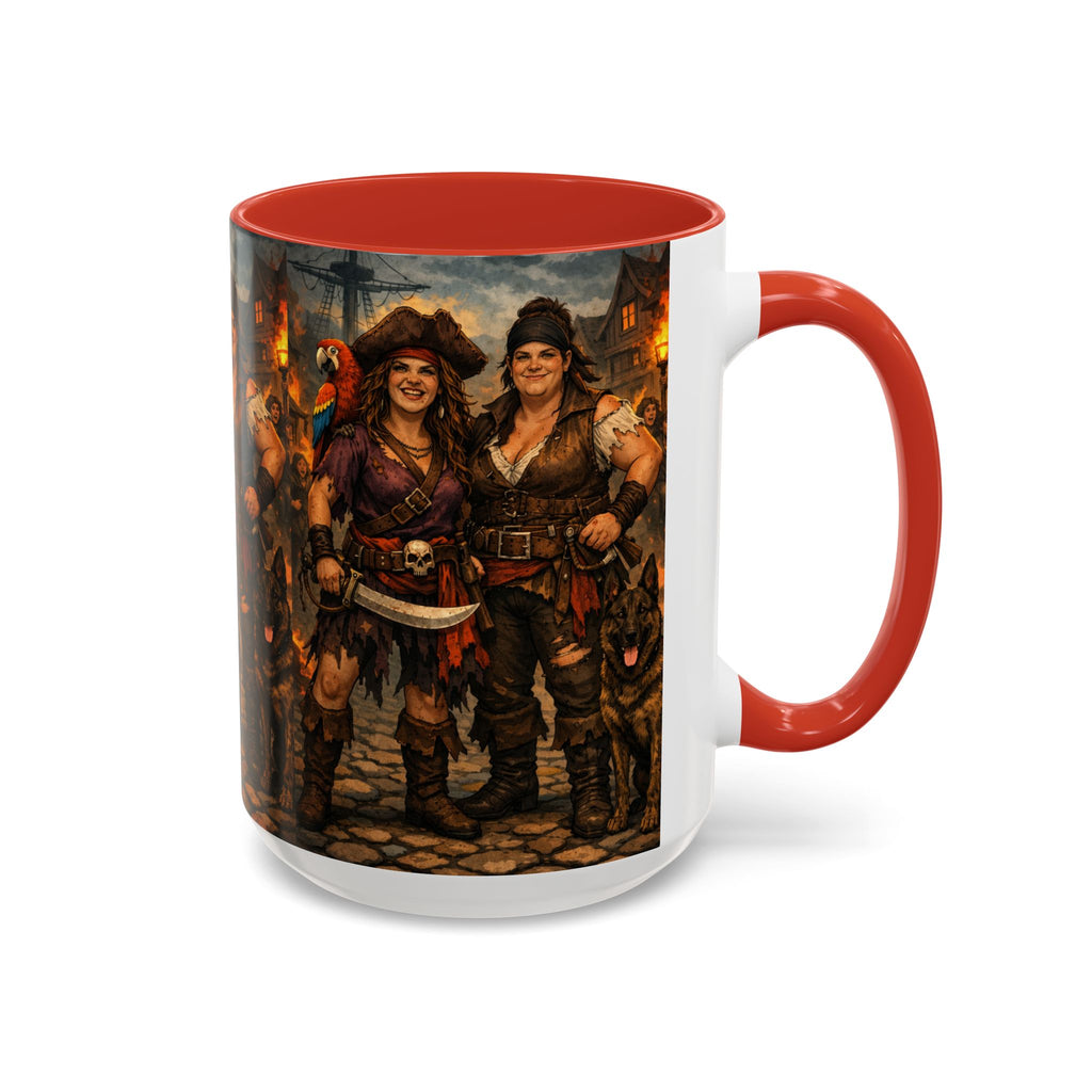 Pirate Family Coffee Mug — Fantasy Buccaneer Artwork 11/15oz