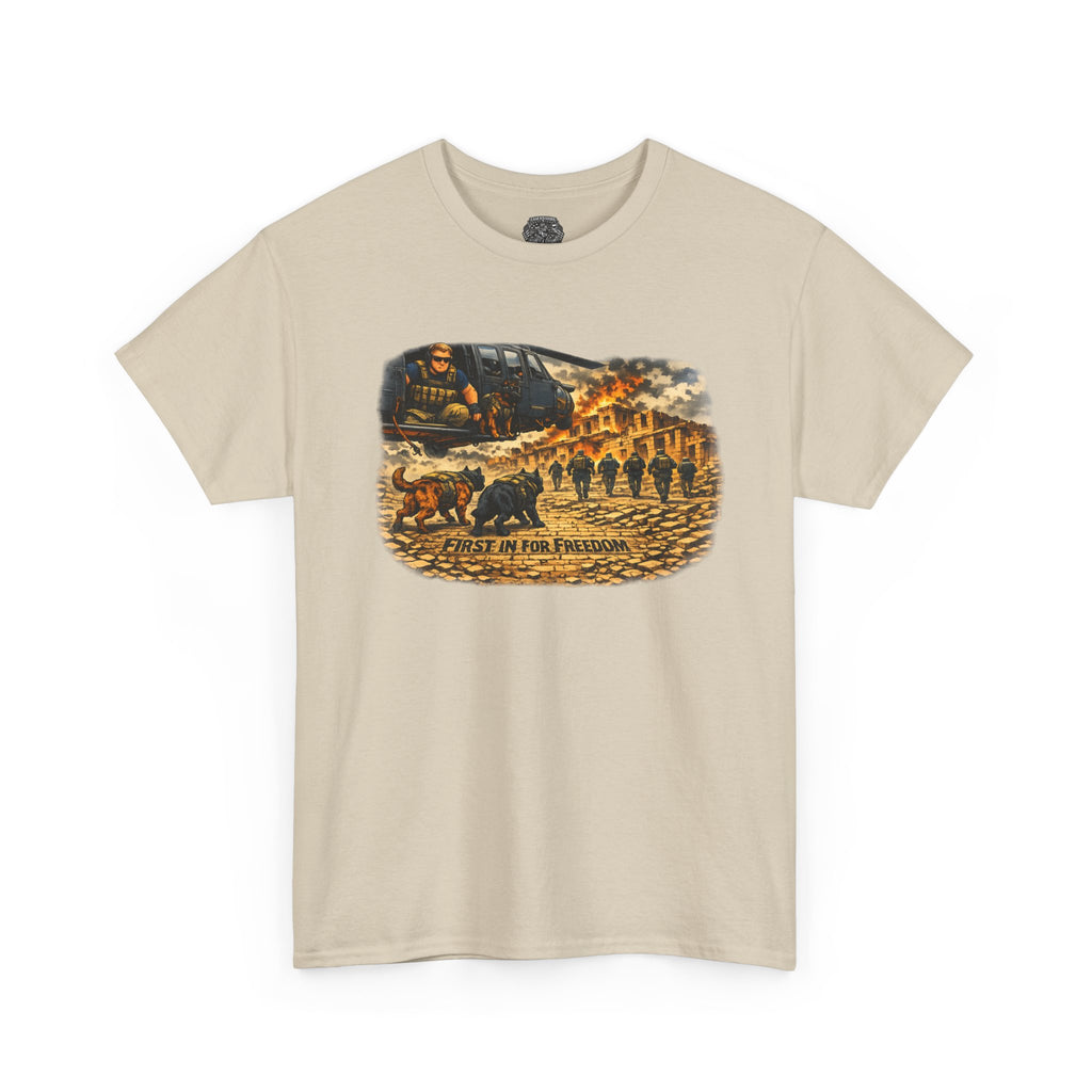 Freedom Fighters Graphic Tee — “Fight For Freedom” Patriotic Military T‑Shirt