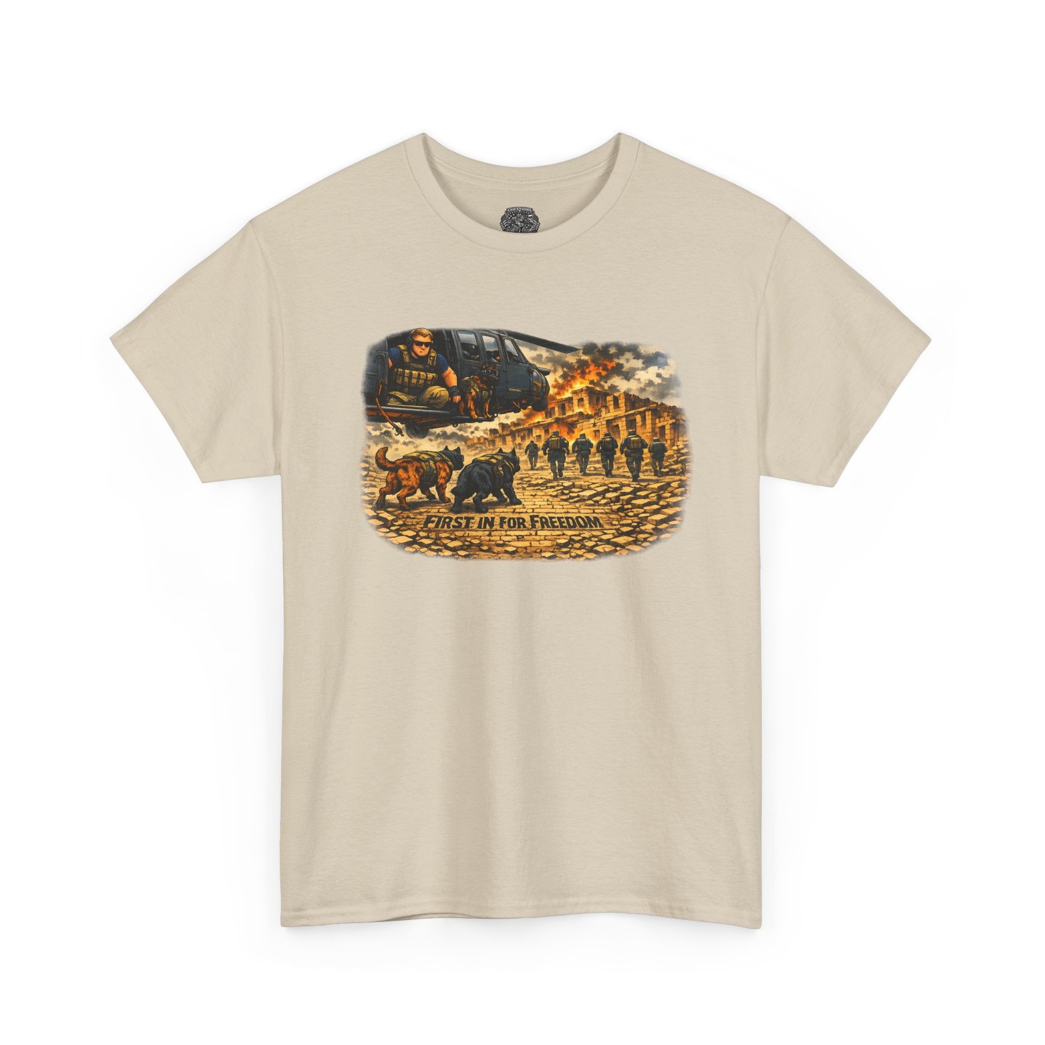 Freedom Fighters Graphic Tee — “Fight For Freedom” Patriotic Military T‑Shirt