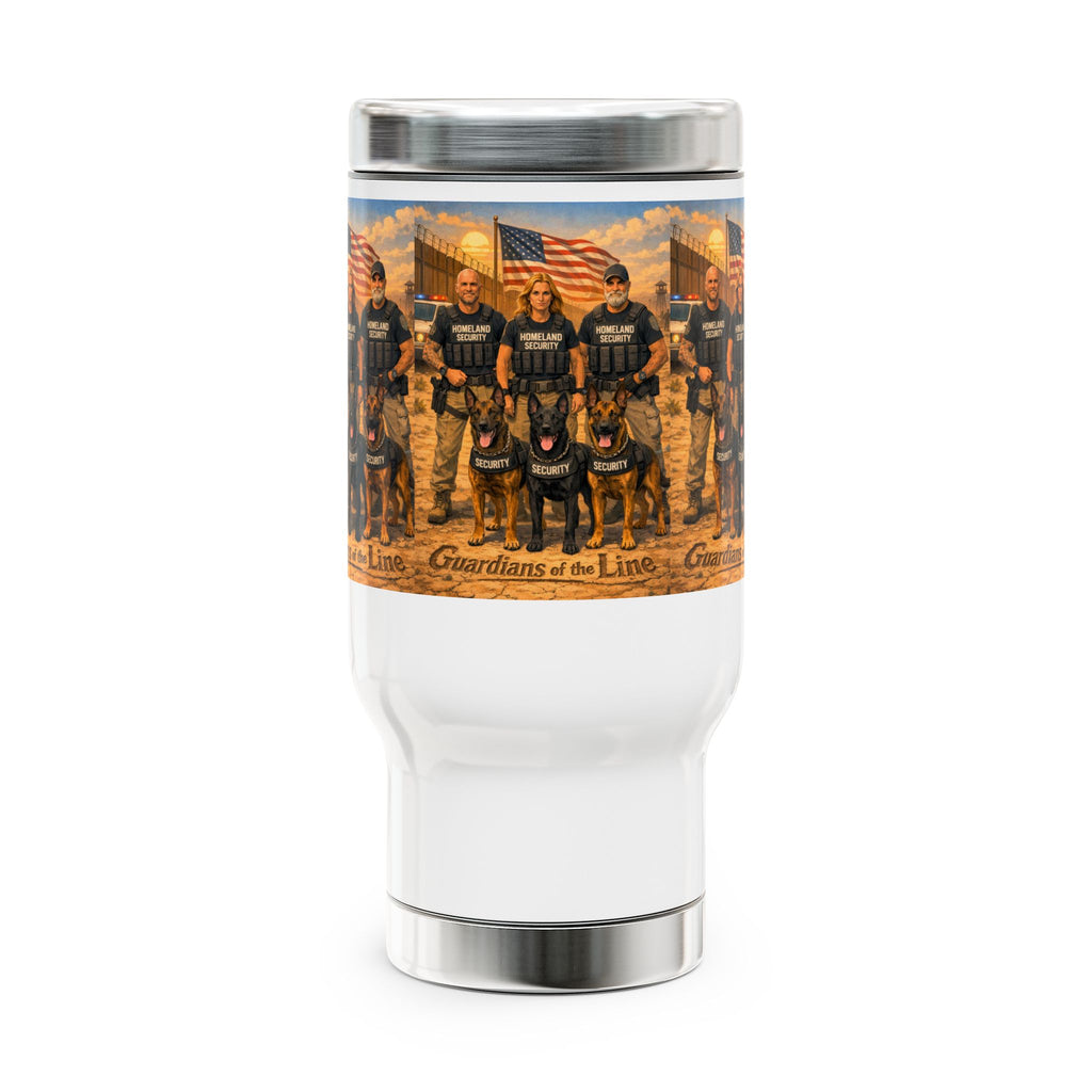 Guardians of the Line Travel Mug — K9 Police Officers Stainless Steel 14oz