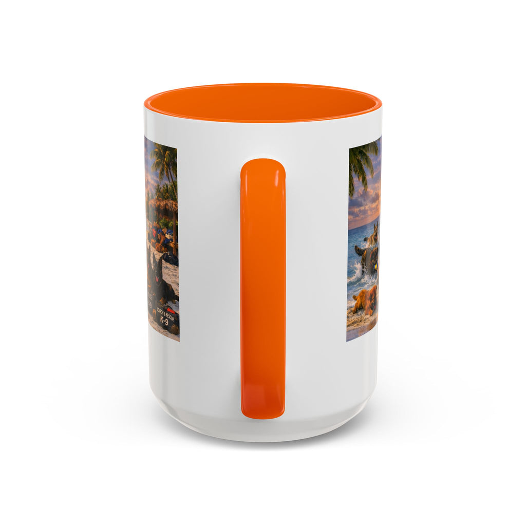Dutch Shepherd Beach Coffee Mug — "Escape Is Temporary" Accent Mug (11/15oz)