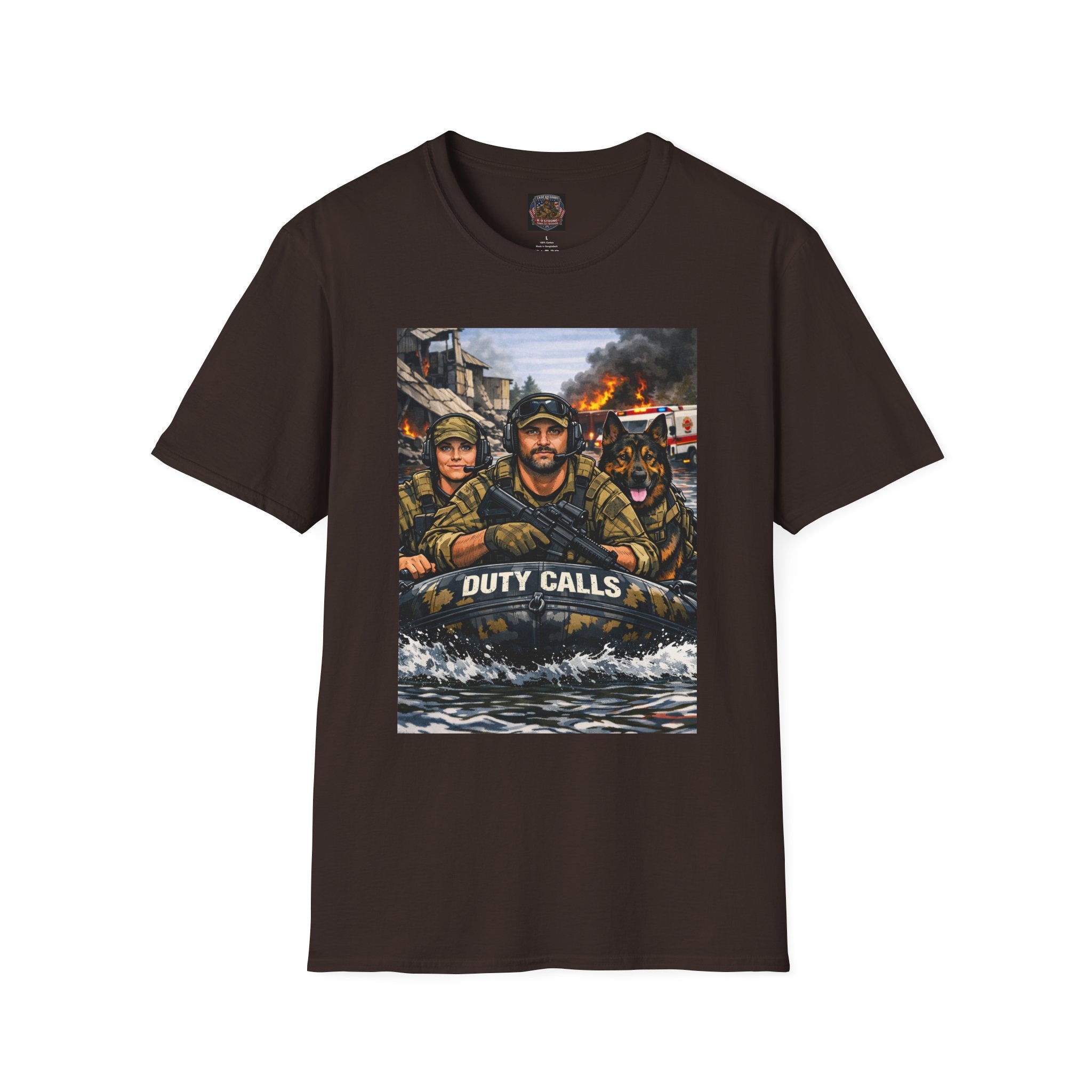 T-Shirt — "Duty Calls" First Responder Rescue Scene