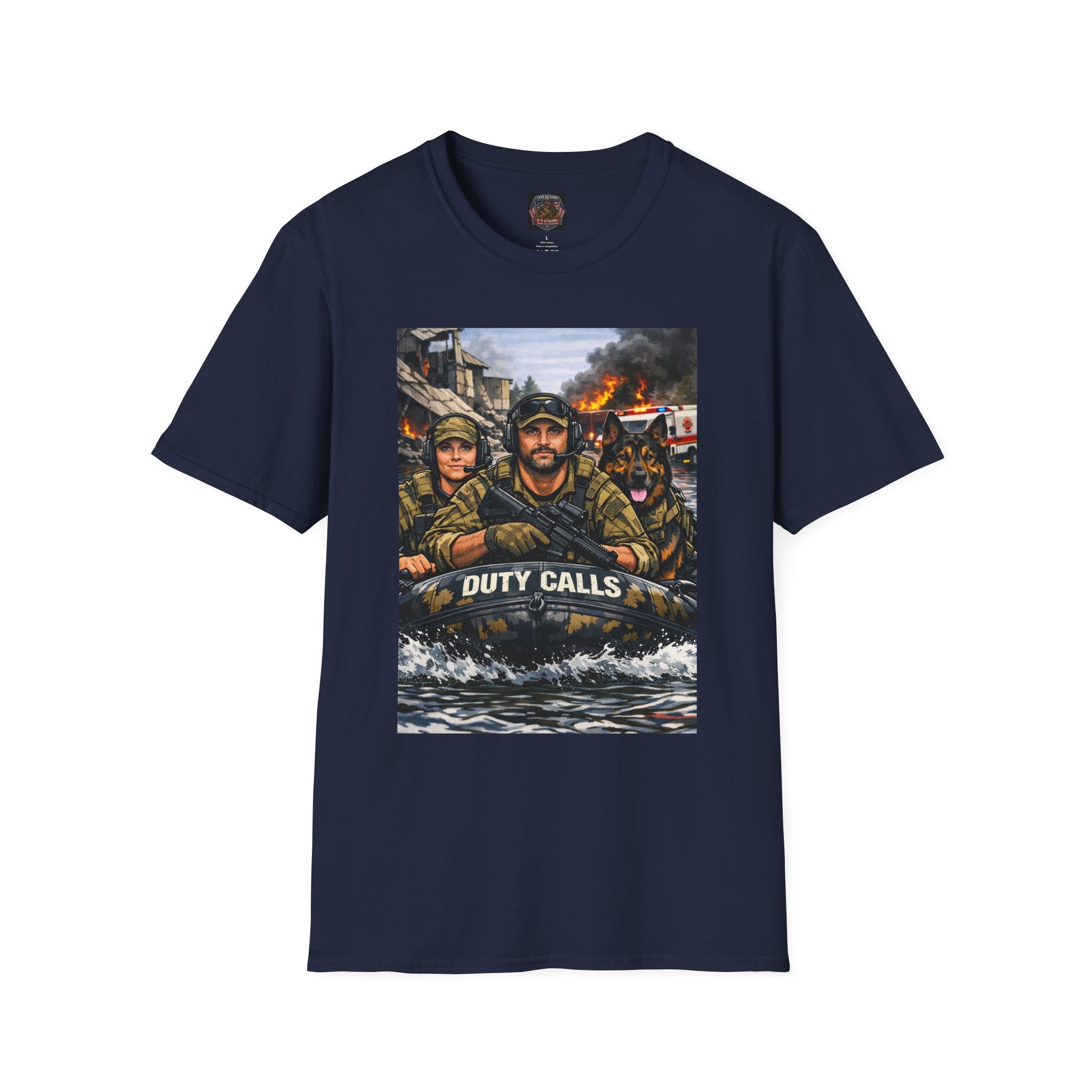 T-Shirt — "Duty Calls" First Responder Rescue Scene
