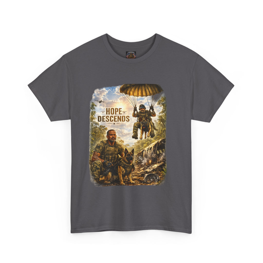 Unisex Heavy Cotton Tee Military K-9 Rescue