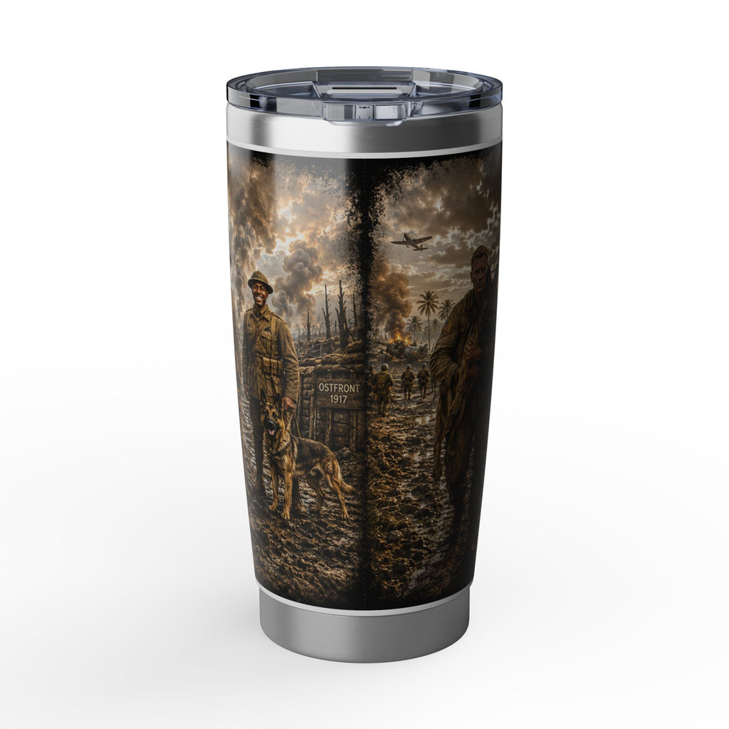 Vagabond Military Veteran Tumbler — Soldier & K9 Battlefield Travel Mug
