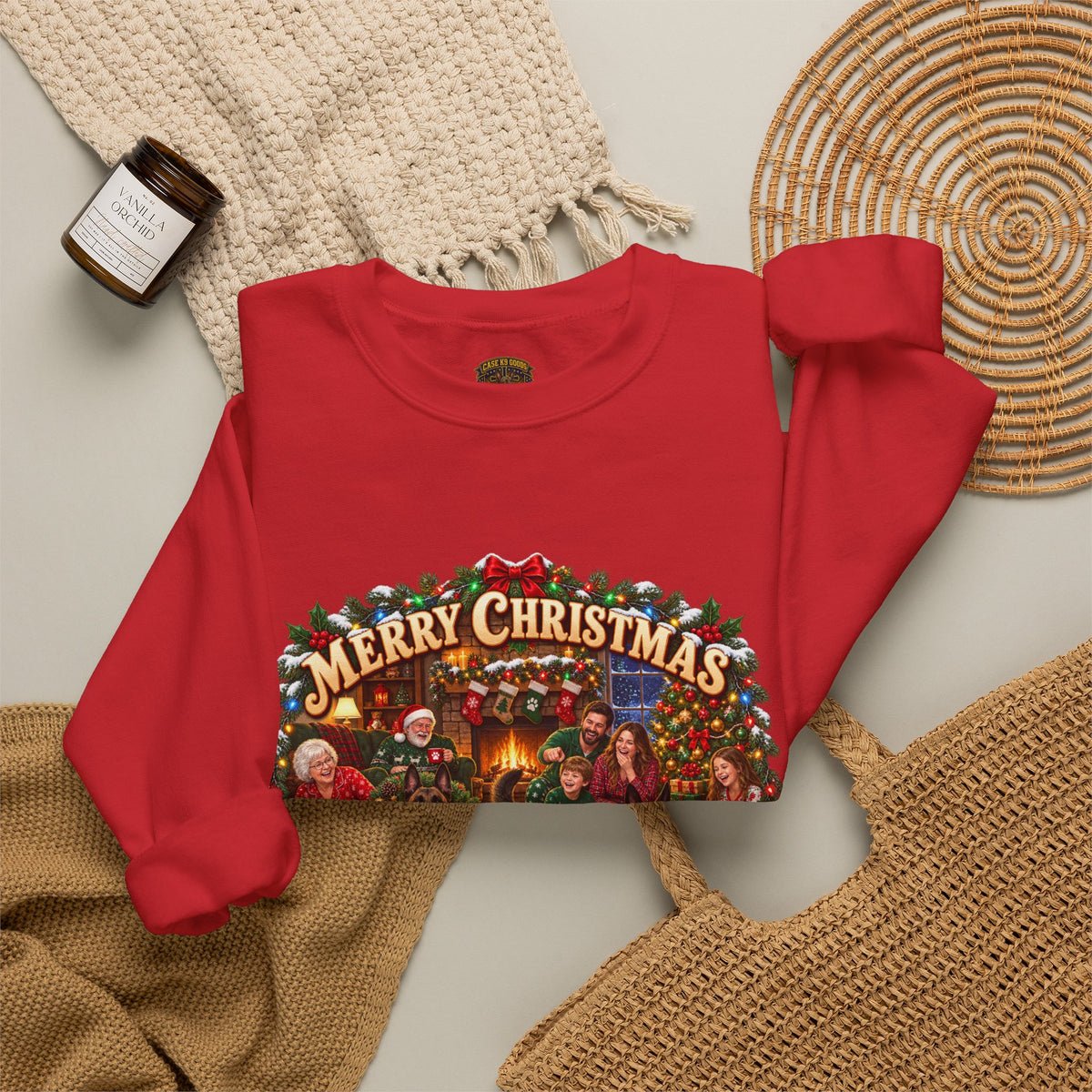 Christmas Sweatshirt — "Merry Christmas the Malinois Dogs Did It" Holiday Crewneck