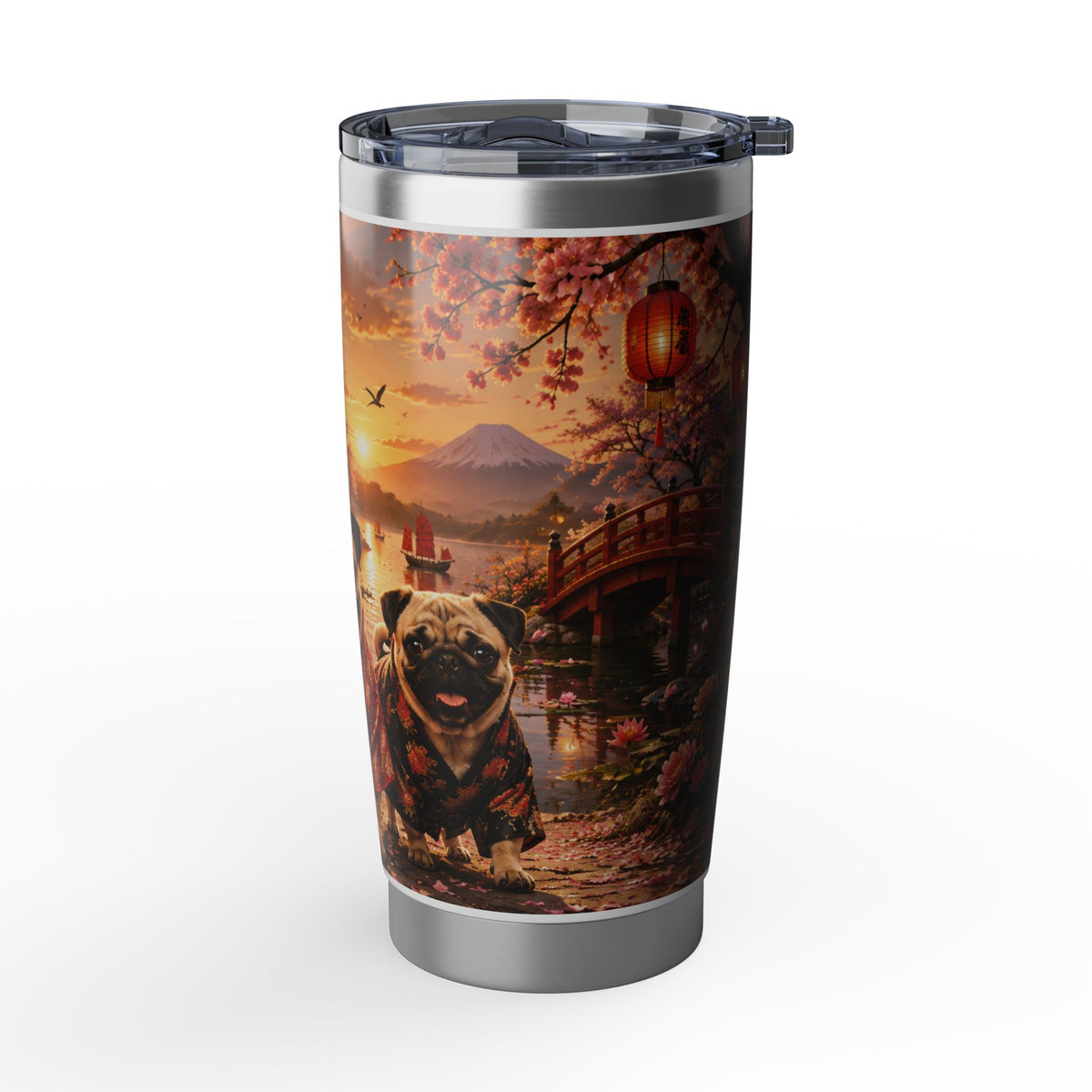 Pug Dog Oriental Vagabond 20oz Tumbler