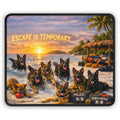 Police K-9 'Escape Is Temporary' Gaming Mouse Pad — Search & Rescue Dutch Shepherds Sunset
