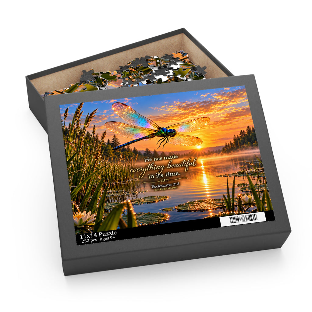 Inspirational Dragonfly Puzzle – 'He has made everything beautiful in its time' (Ecclesiastes 3:11)