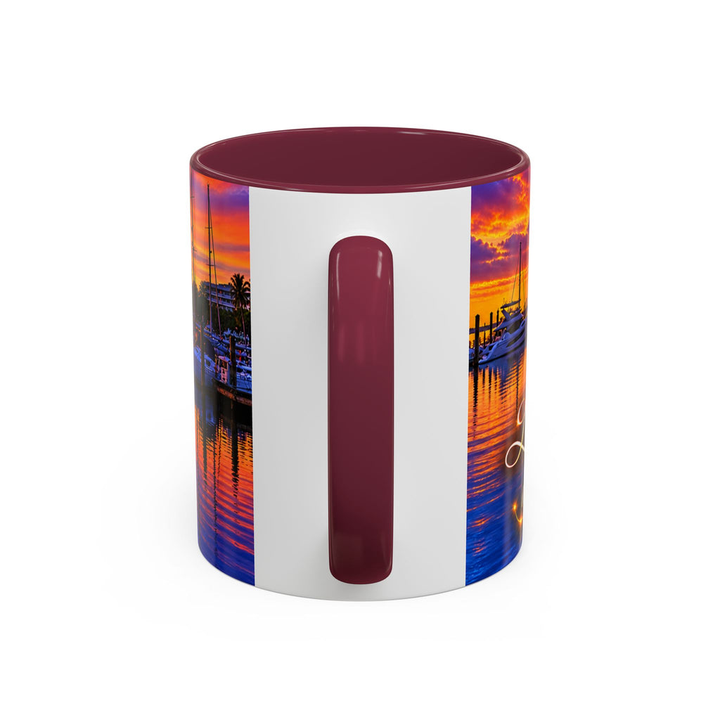 “Inspirational coffee cup” Sunset Marina Mug
