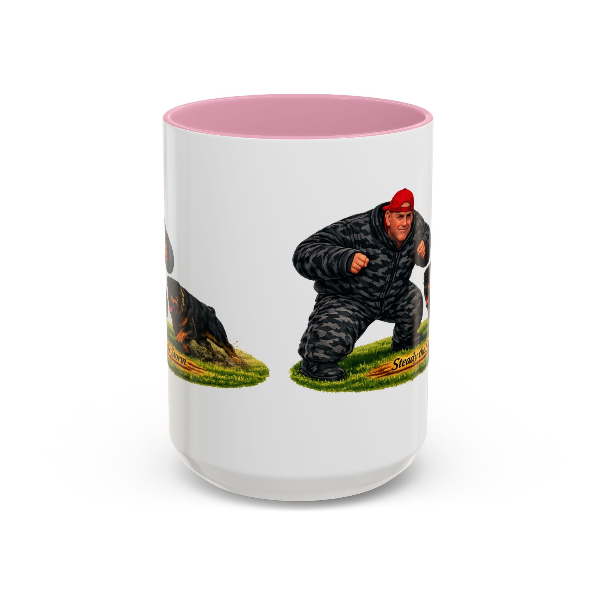 Steady the Storm Rottweiler & Handler Coffee Mug — Dog Lover Gift (11oz/15oz)