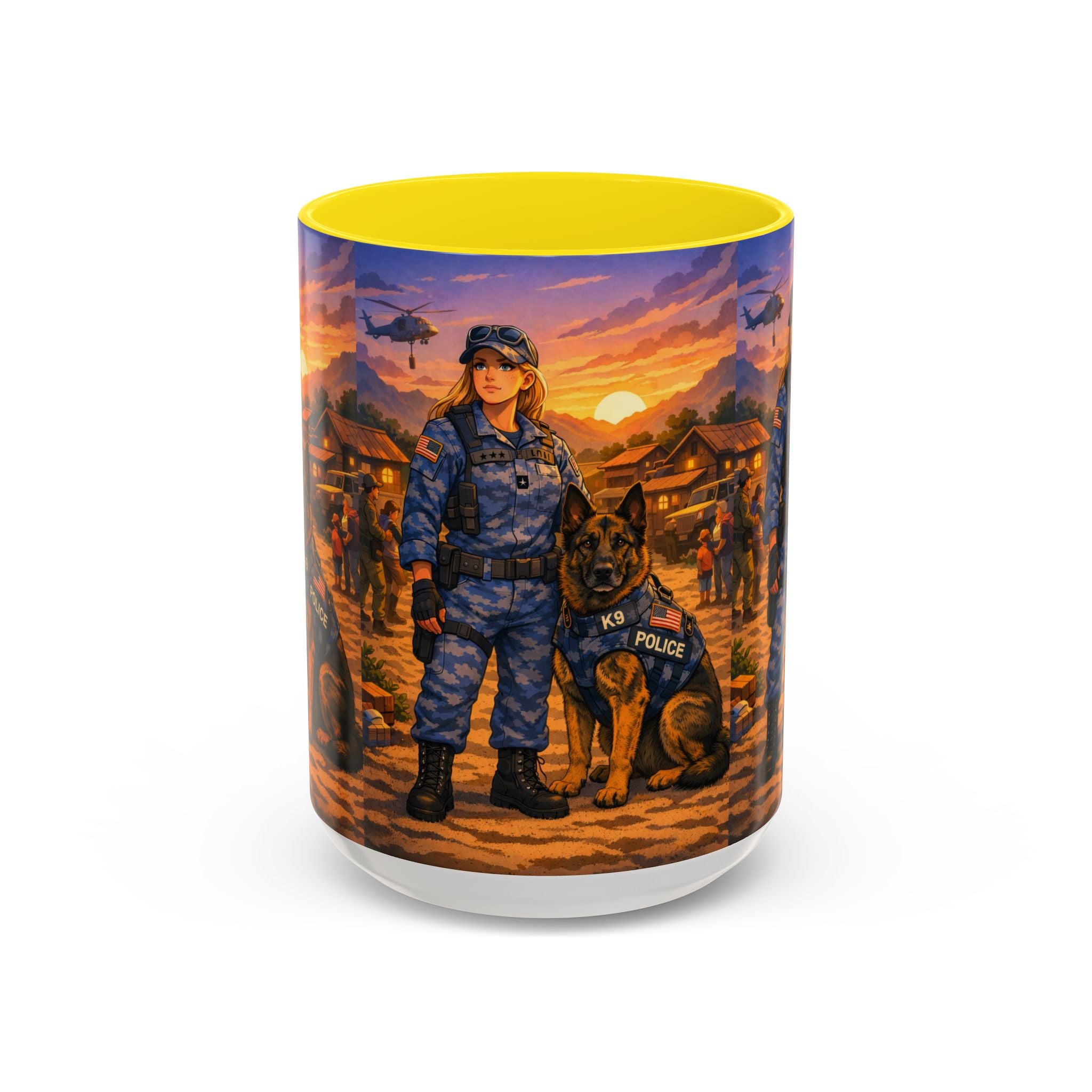Police K9 Handler Coffee Mug — Tribute Accent Ceramic Mug (11/15oz)