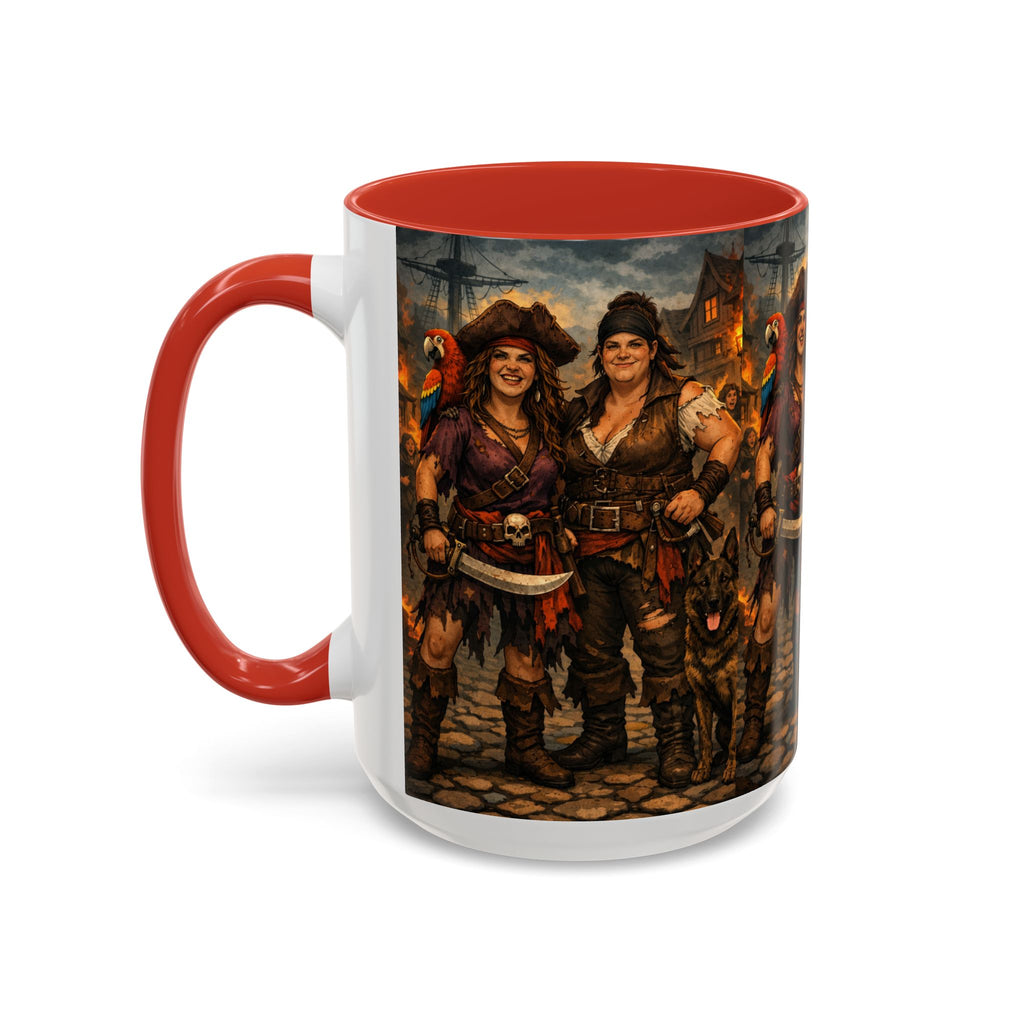 Pirate Family Coffee Mug — Fantasy Buccaneer Artwork 11/15oz
