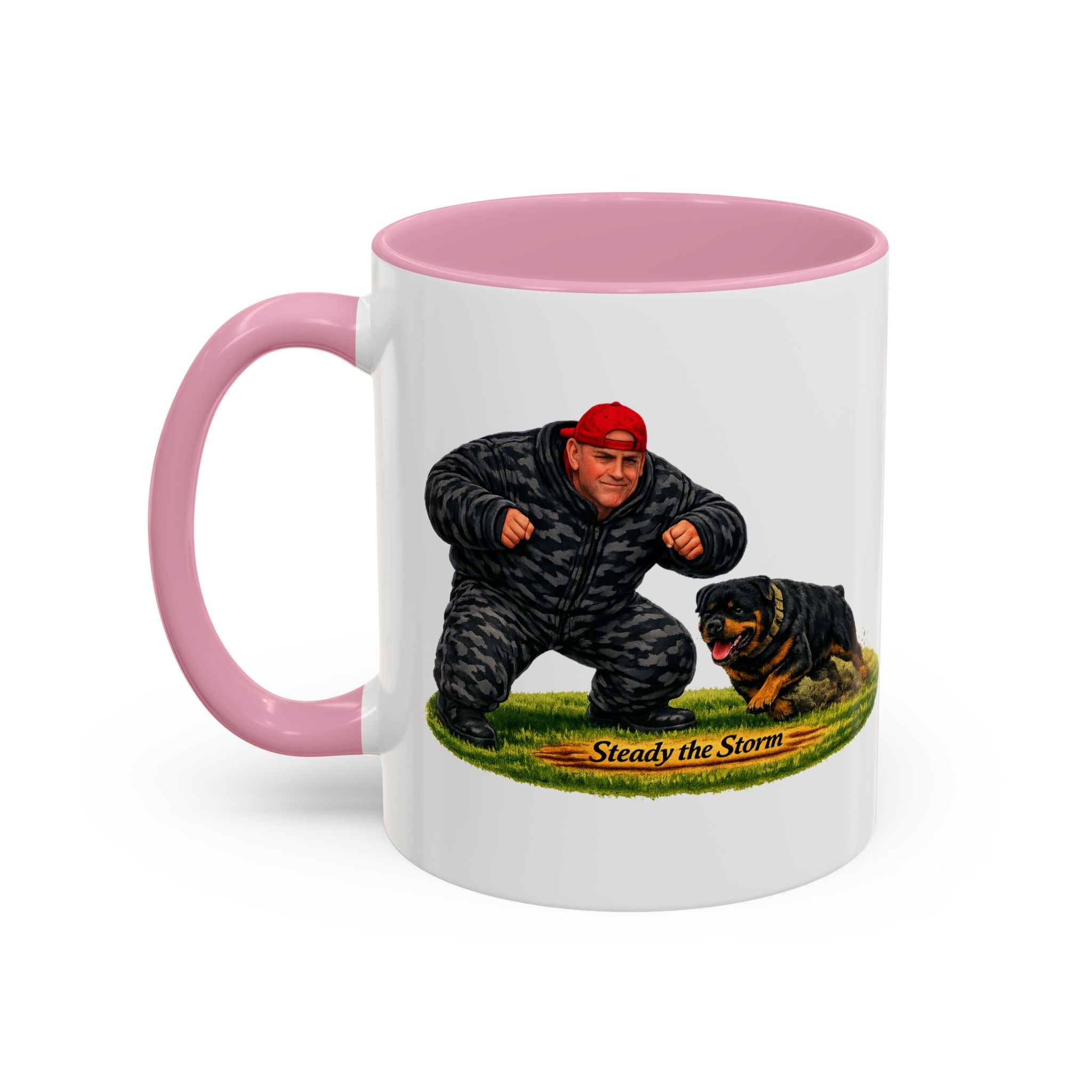 Steady the Storm Rottweiler & Handler Coffee Mug — Dog Lover Gift (11oz/15oz)