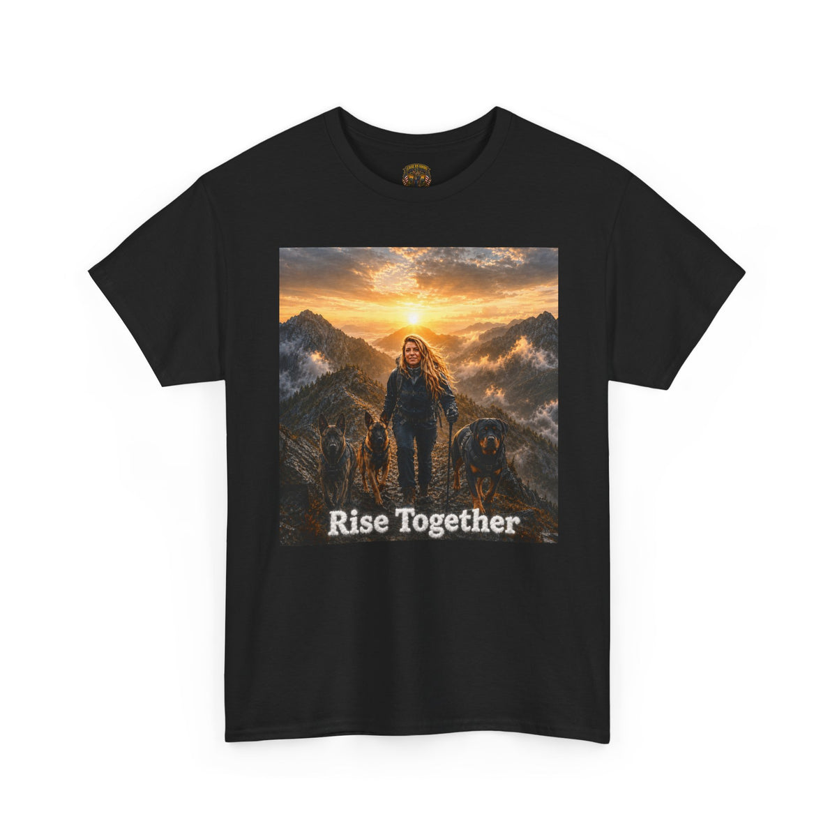 Rise Together Tee — Inspirational Mountain Warrior Graphic T-Shirt