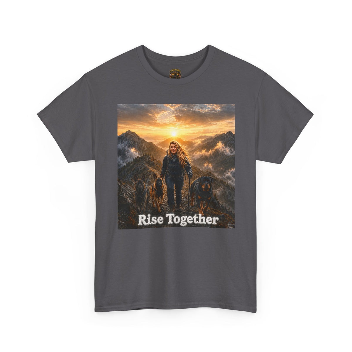 Rise Together Tee — Inspirational Mountain Warrior Graphic T-Shirt