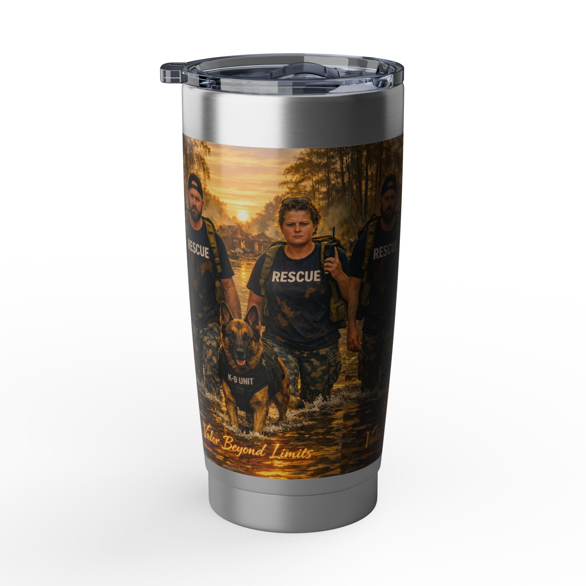 Rescue Team 20oz Tumbler – Valor Beyond Limits Design