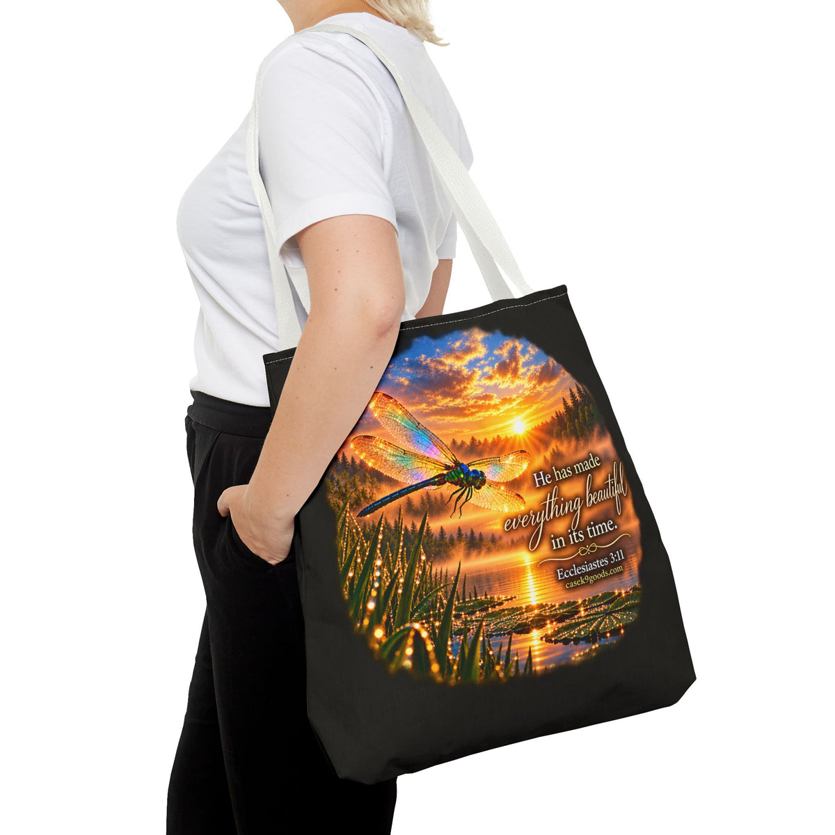 He Has Made Everything Beautiful Tote Bag – Inspirational Nature Sunset Design