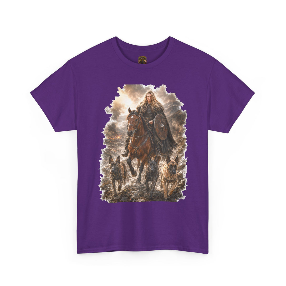 Viking Warrior Malinois K9 Scene T-Shirt