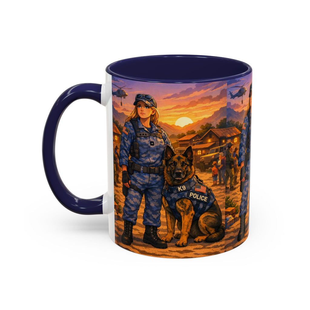 Police K9 Handler Coffee Mug — Tribute Accent Ceramic Mug (11/15oz)